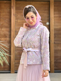 کت دامن تور شکوفه دوزی